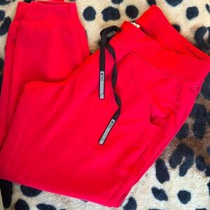 Figs Neon red bottoms LARGE